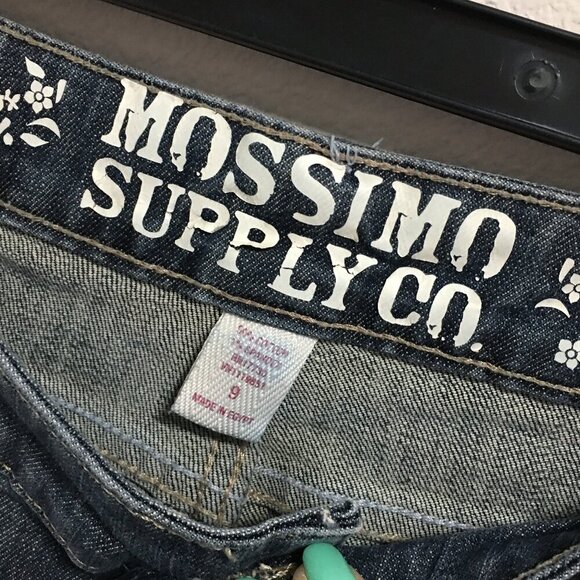 Mossimo Women Low Rise Y2K 90's Blue Wide Leg Dark Wash Jeans Denim size 9 - Picture 4 of 11